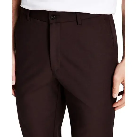 Michael Kors Men's Blackberry Wine Cotton Stretch Major Dress Pants Size W42 L30
